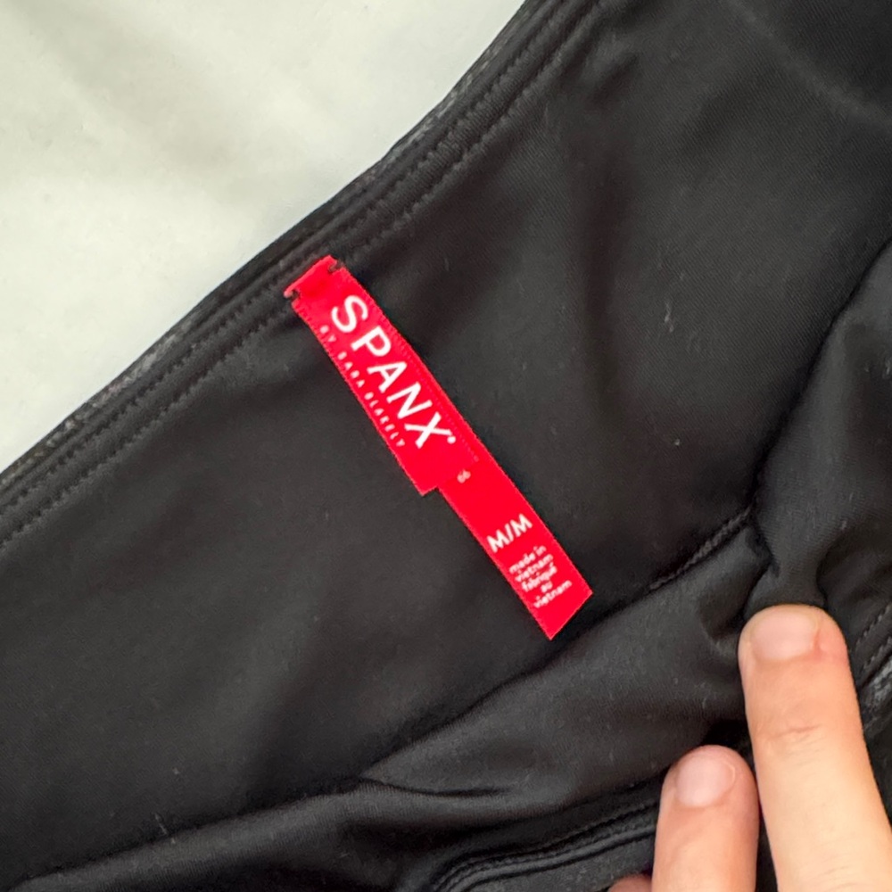 Black Faux Leather Moto Leggings - Picture 4 of 4